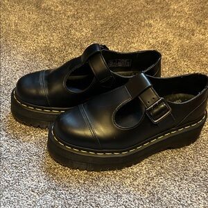Doc Martens Bethan Black Platform Mary Jane Shoes